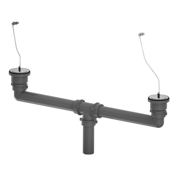 Kit of drains wchain plug and drain pipes