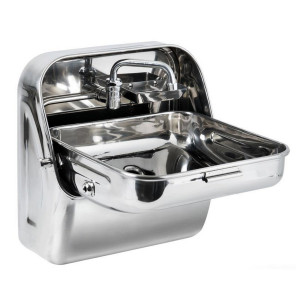 SS wall foldable sink