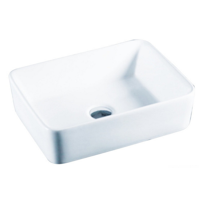 Square white ceramic sink 400x300x130
