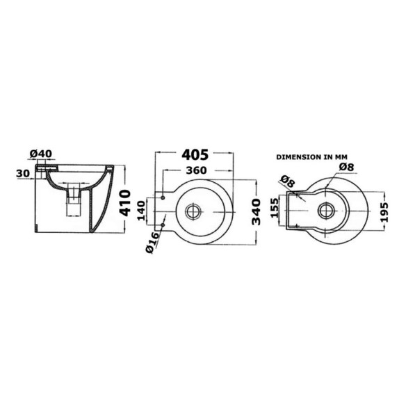 Slim elektrisches WC