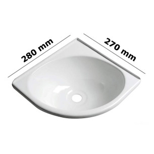 Angle sink white ABS