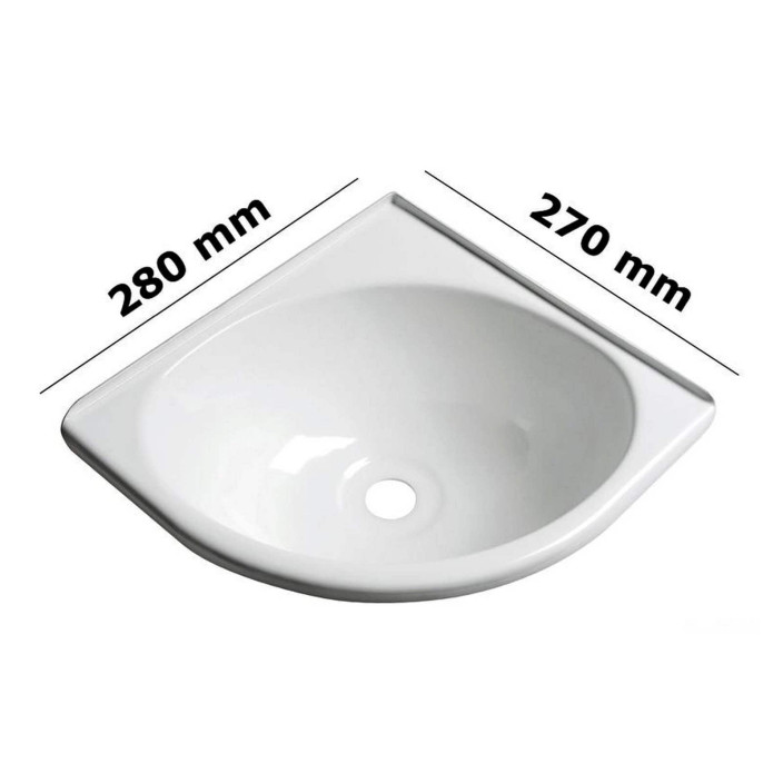 Angle sink white ABS