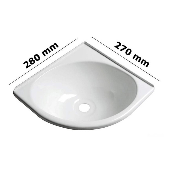 Angle sink white ABS