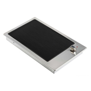 Electric barbecue wpyroceramic top