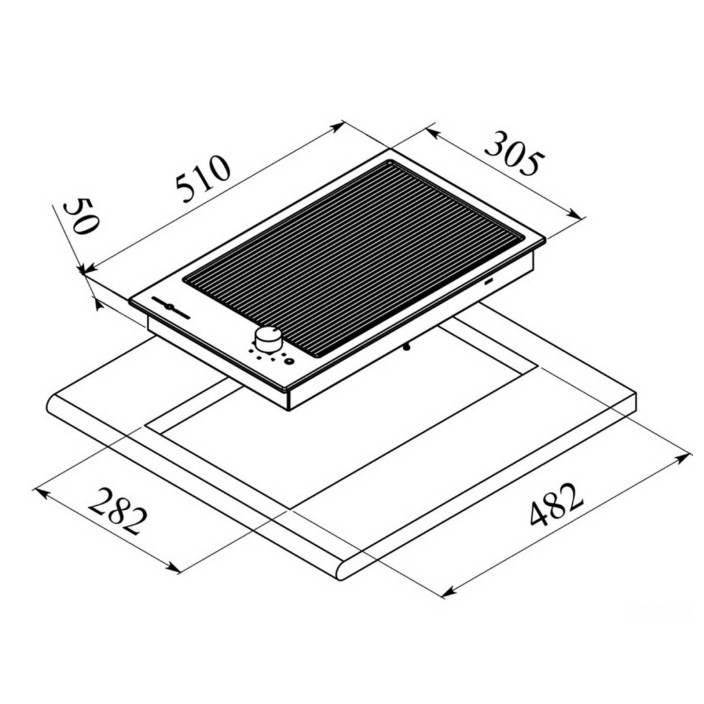 Electric barbecue wpyroceramic top