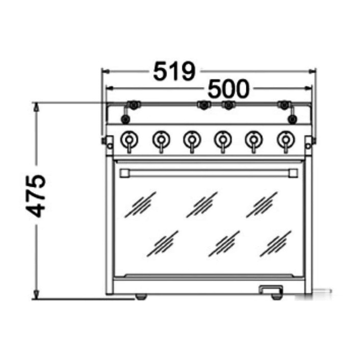 Electric kitchen with oven