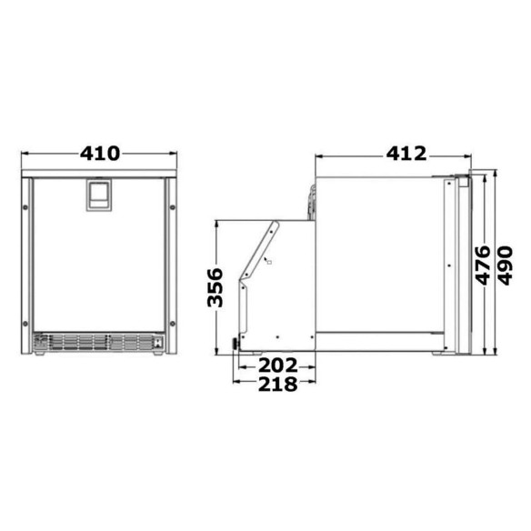 ISOTHERM Low Profile White icemaker