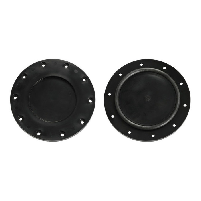Black inspection trapdoor diesel tank