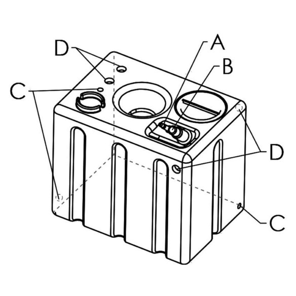 Rigid modular tank drinkable water