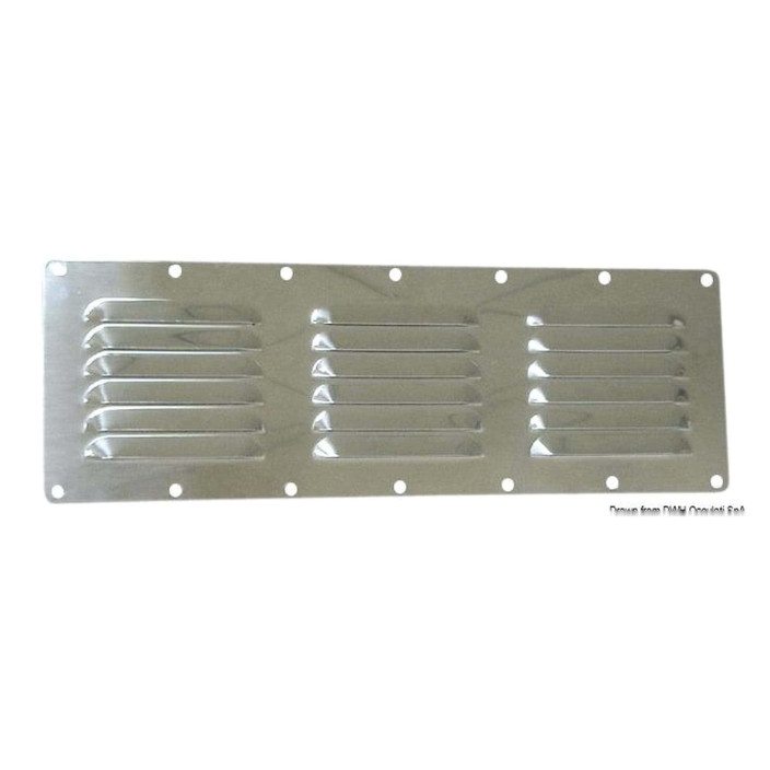 Louvred vent polished SS