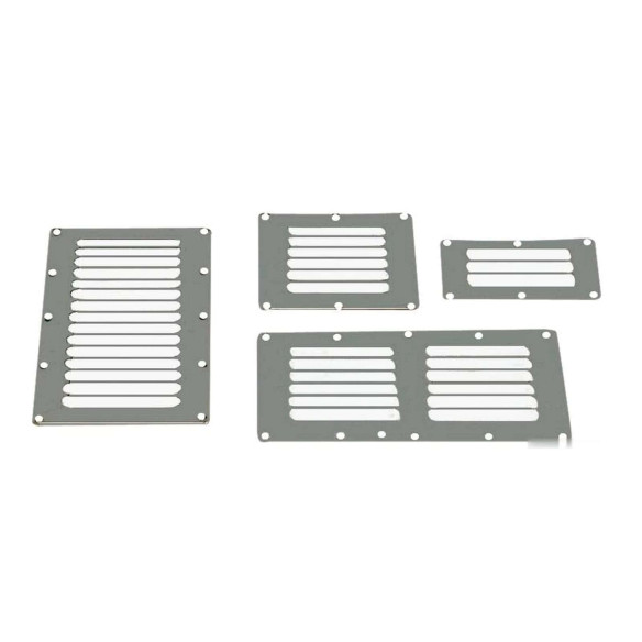 Louvred vent polished SS