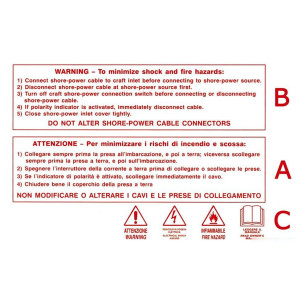 Warning sticker label