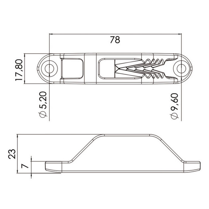 Vshaped camcleat