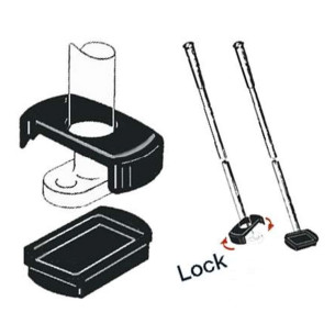 Flexible tiller extension fitting