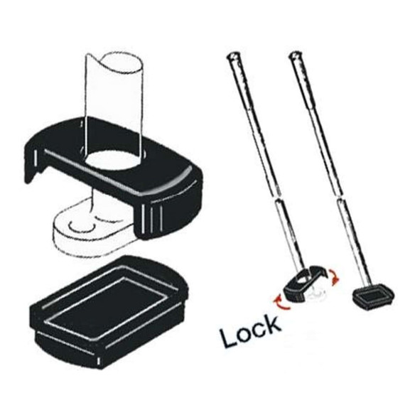 Flexible tiller extension fitting