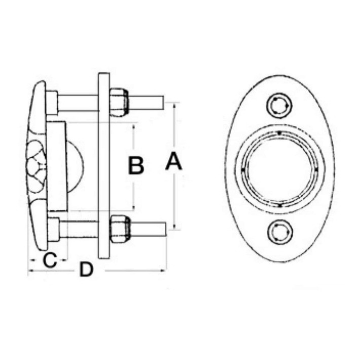 Aggancio corda sci incasso