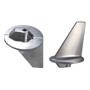 Zinc fin anode stern drive