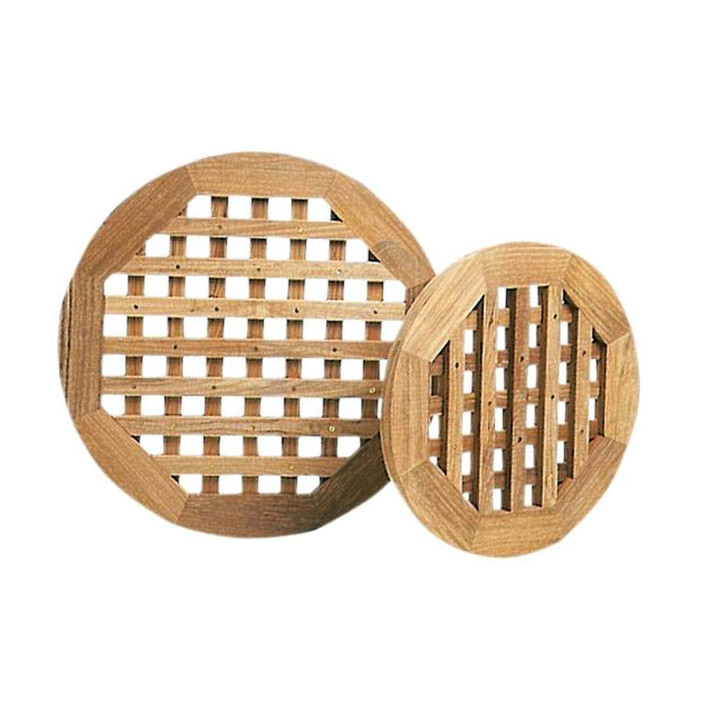 Teak round grating