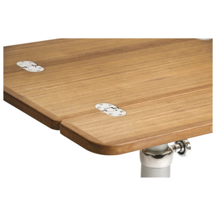 Foldable teak table top