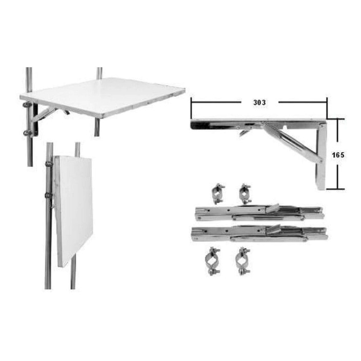 SS foldable table pair of 303x165