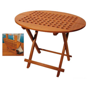 Teak oval table 80x65x57