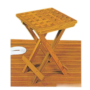 Foldable teak stool 30x30x45