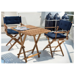 Teak folding chair fabric