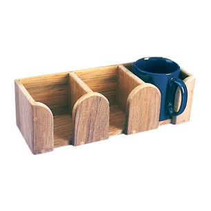 Teak slot cup holder 295x100x90