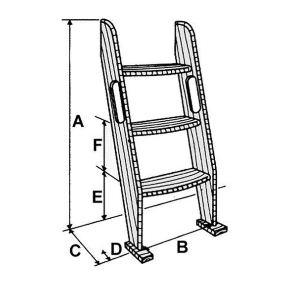 Teak ladder 127