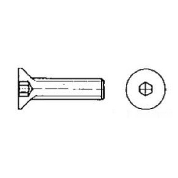 Countersunk socket screw AISI 316