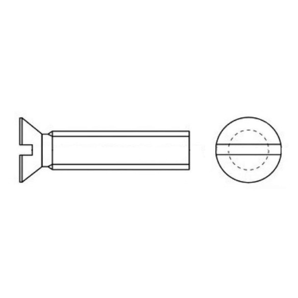 Machine screw slothead countersunk