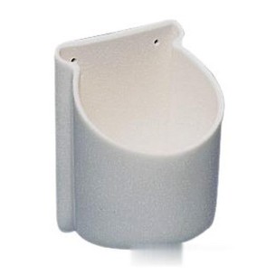 Glass and can holder PVC white