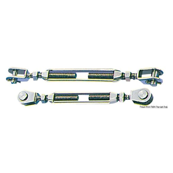 Turnbuckle two fixed jaws AISI 316