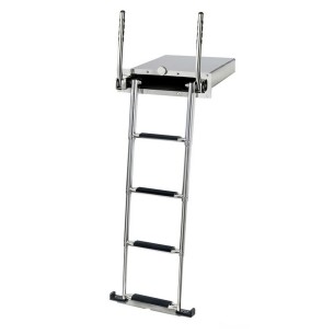 EasyUp built-in telescopic ladder with railings