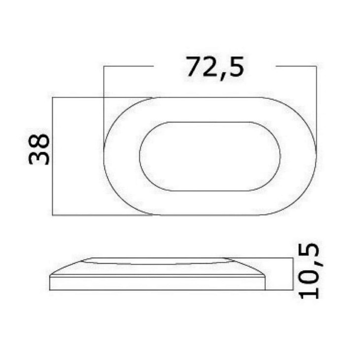 Luce di cortesia ovale LED