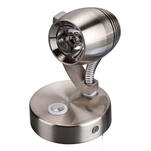 LED spotlight satin chrome white  blue