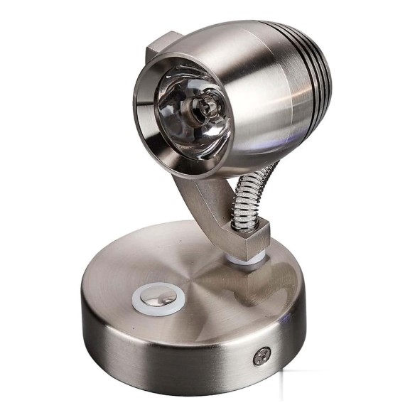 LED spotlight satin chrome white  blue