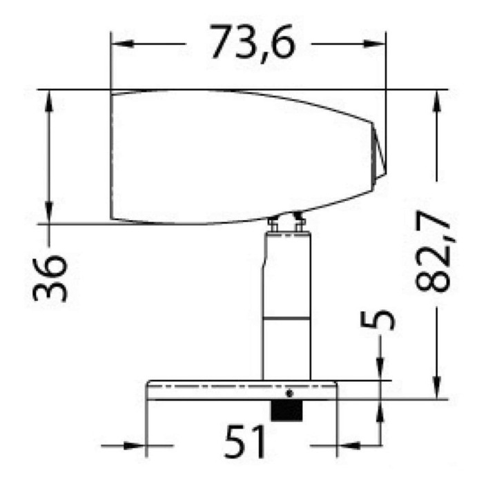 Articulated LED spotlight brass