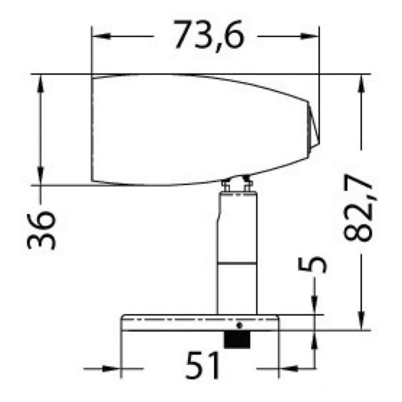 Articulated LED spotlight brass