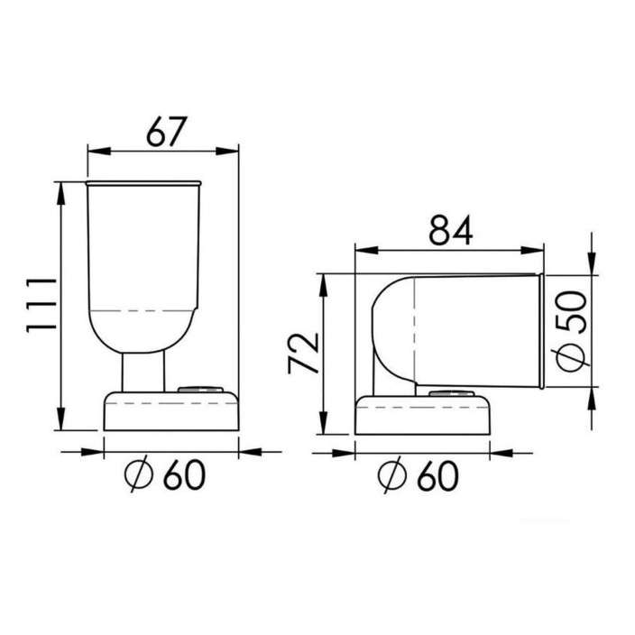 Articulated LED spotlight ABS black