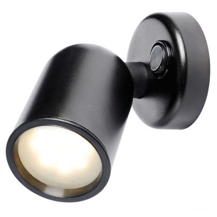 Articulated LED spotlight ABS black