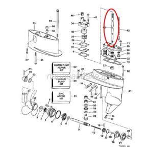 Asta di trasmissione 15 evinrude johnson brp