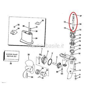 Asta di trasmissione standard 5 evinrude johnson brp