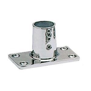 Base inox diritta quadra 22 mm