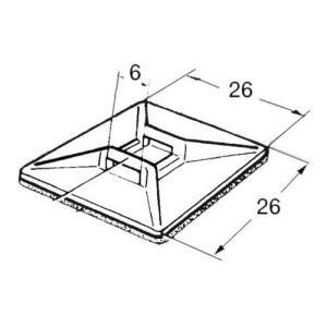 Basetta nylon autoadesiva