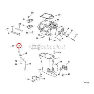 Boccola tubo acqua evinrude johnson brp