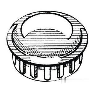 Cappuccio terminale abs cromato 22 mm