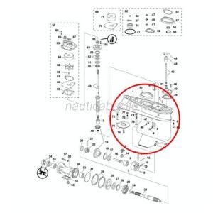 Carcassa piede motore 40-60 evinrude e-tec brp