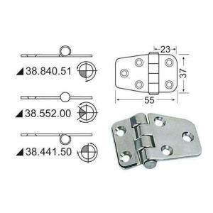 Cerniera inox 55x37 mm