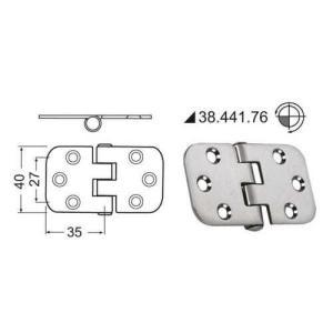 Cerniera inox rovesciata 70x39 mm